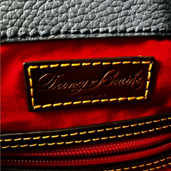 Dooney and Burke Stylish Blue Leather Shoulder Bag - Picture 7 of 10